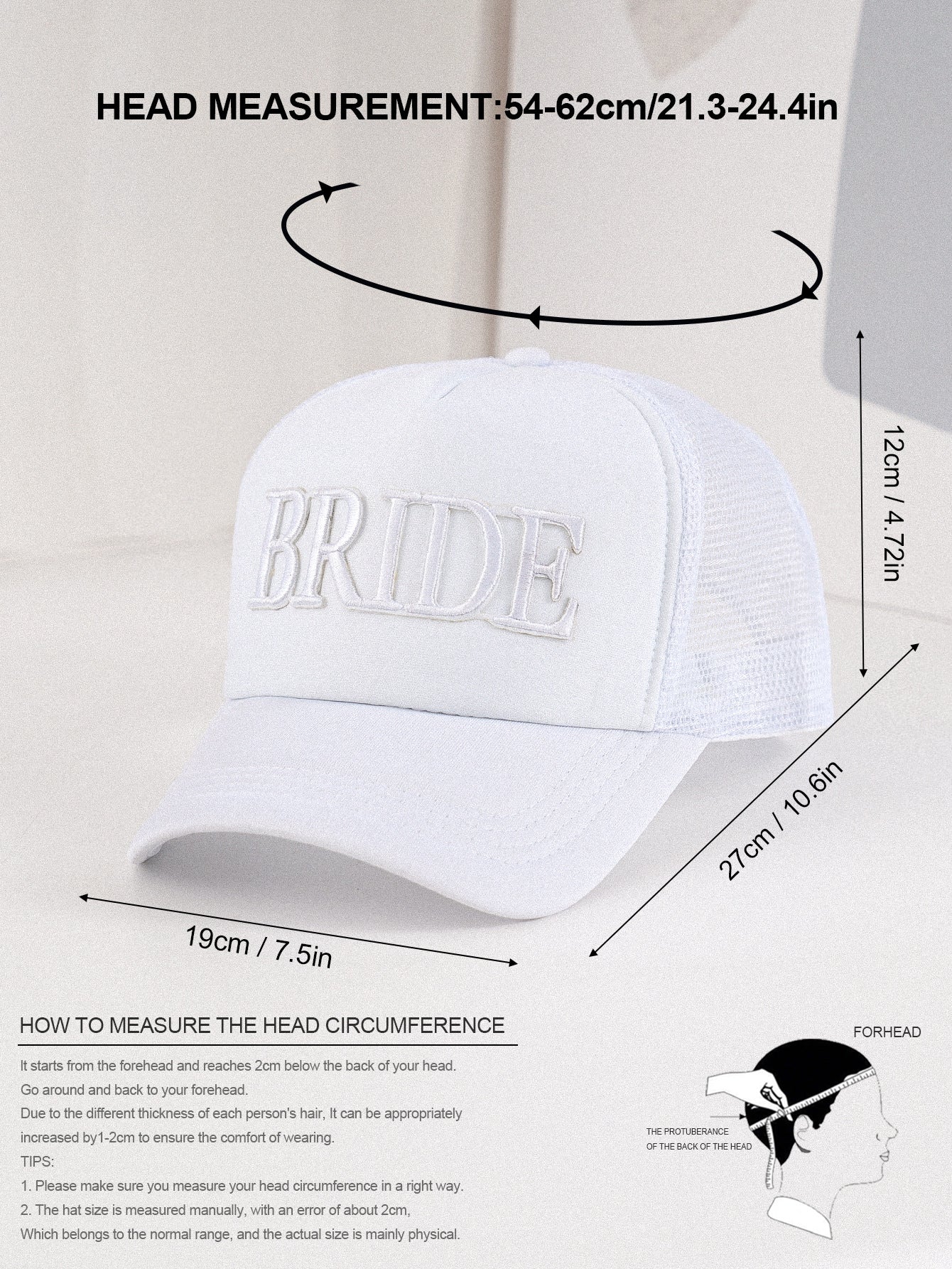Embroidered Letter Mesh Cap