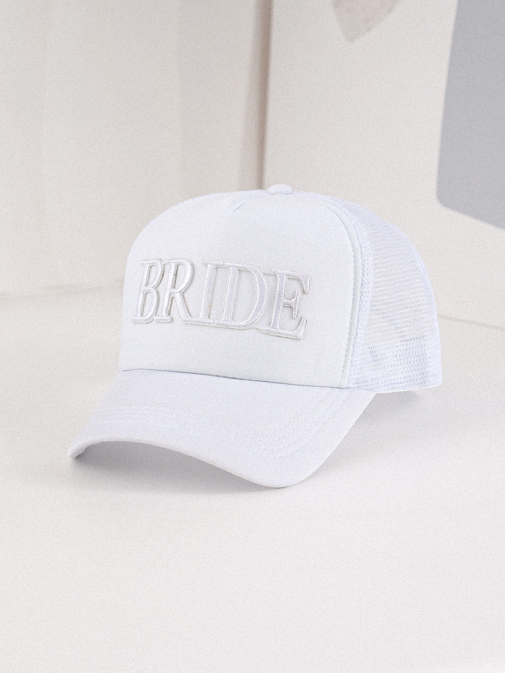 Embroidered Letter Mesh Cap