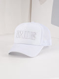 Embroidered Letter Mesh Cap
