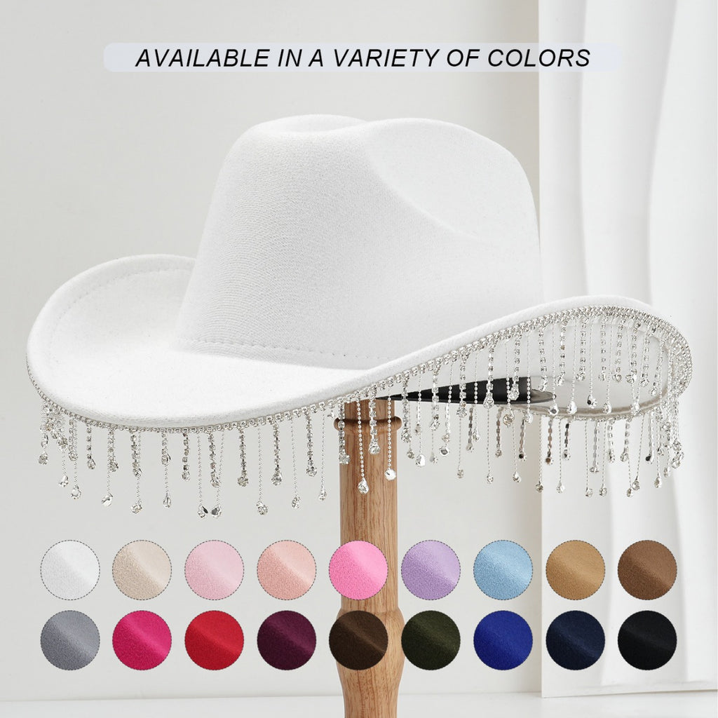 Fringe Wide Brim Cowboy Hat
