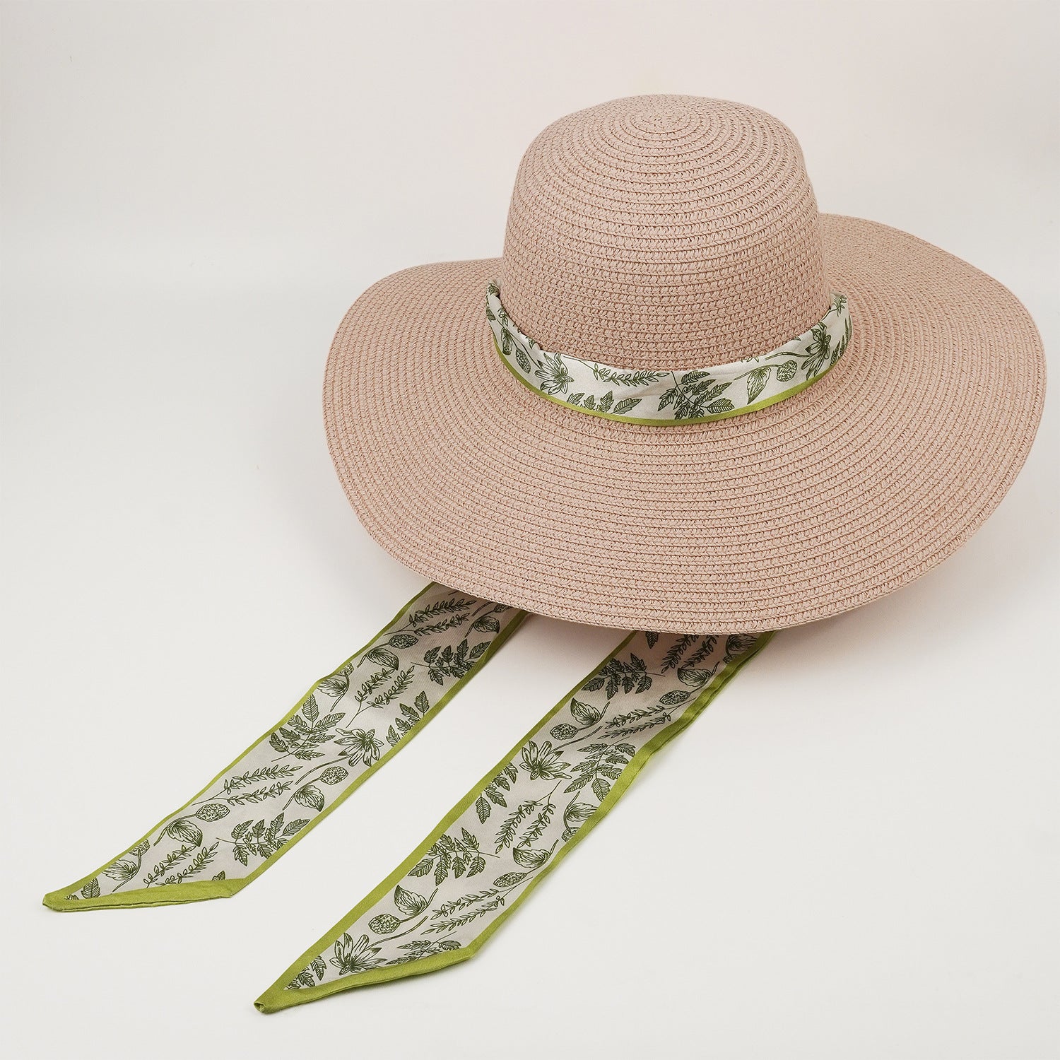 Wide Brim Hat with Removable Scarf Band