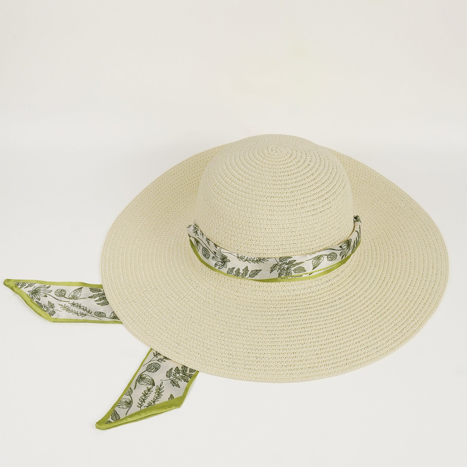 Wide Brim Hat with Removable Scarf Band
