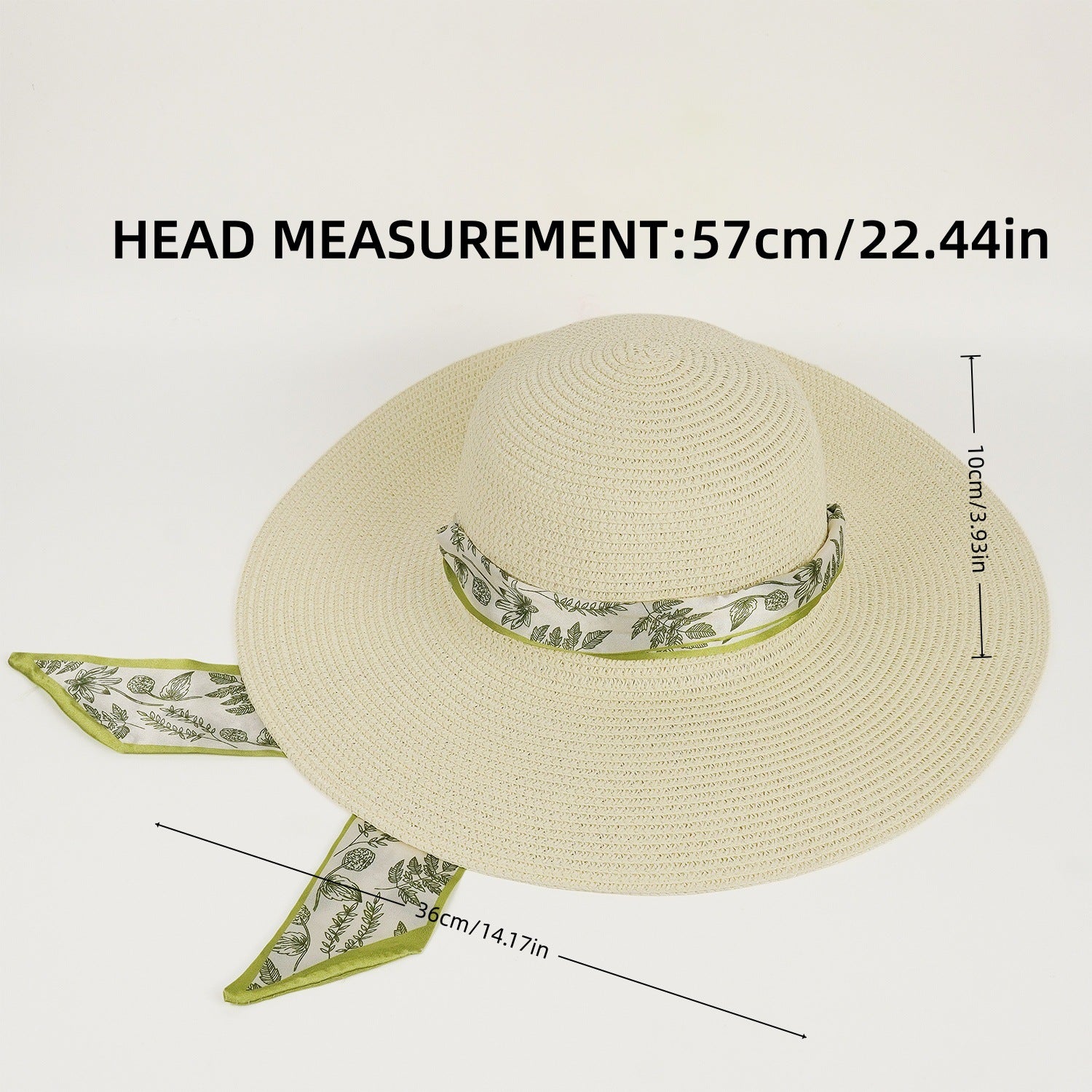 Embroidered Print Wide Brim Felt Hat Vintage Pattern Design