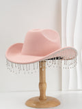Fringe Wide Brim Cowboy Hat