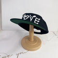 Letter Embroidered Flat Brim Cap