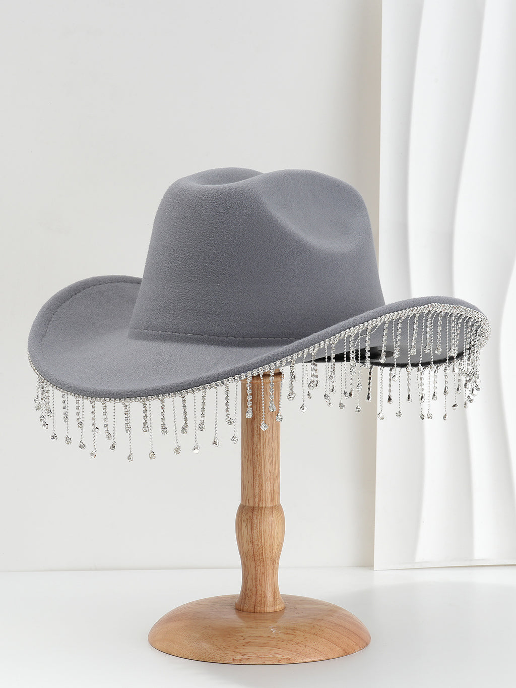 Fringe Wide Brim Cowboy Hat