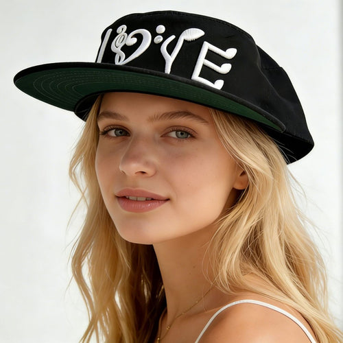 Letter Embroidered Flat Brim Cap