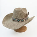 Vintage Woven Wide Brim Cowboy Hat