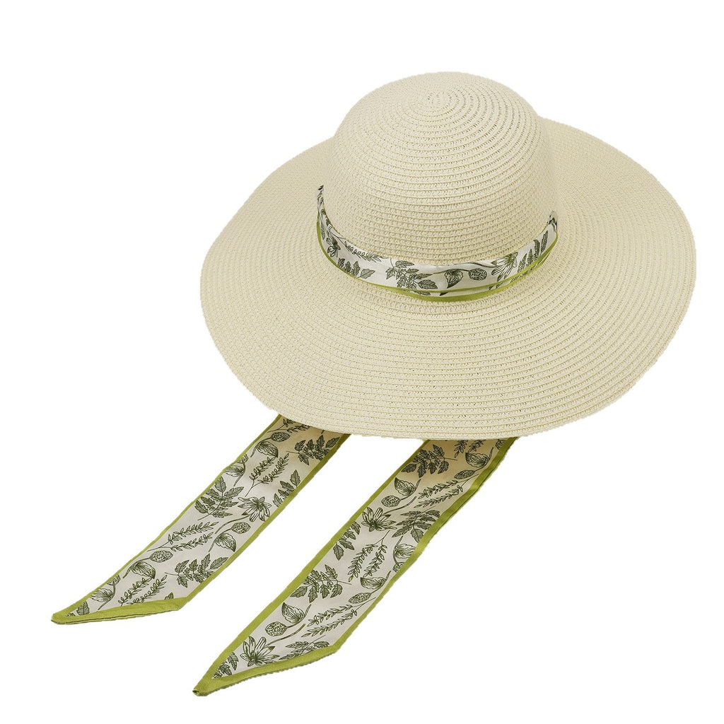 Wide Brim Hat with Removable Scarf Band