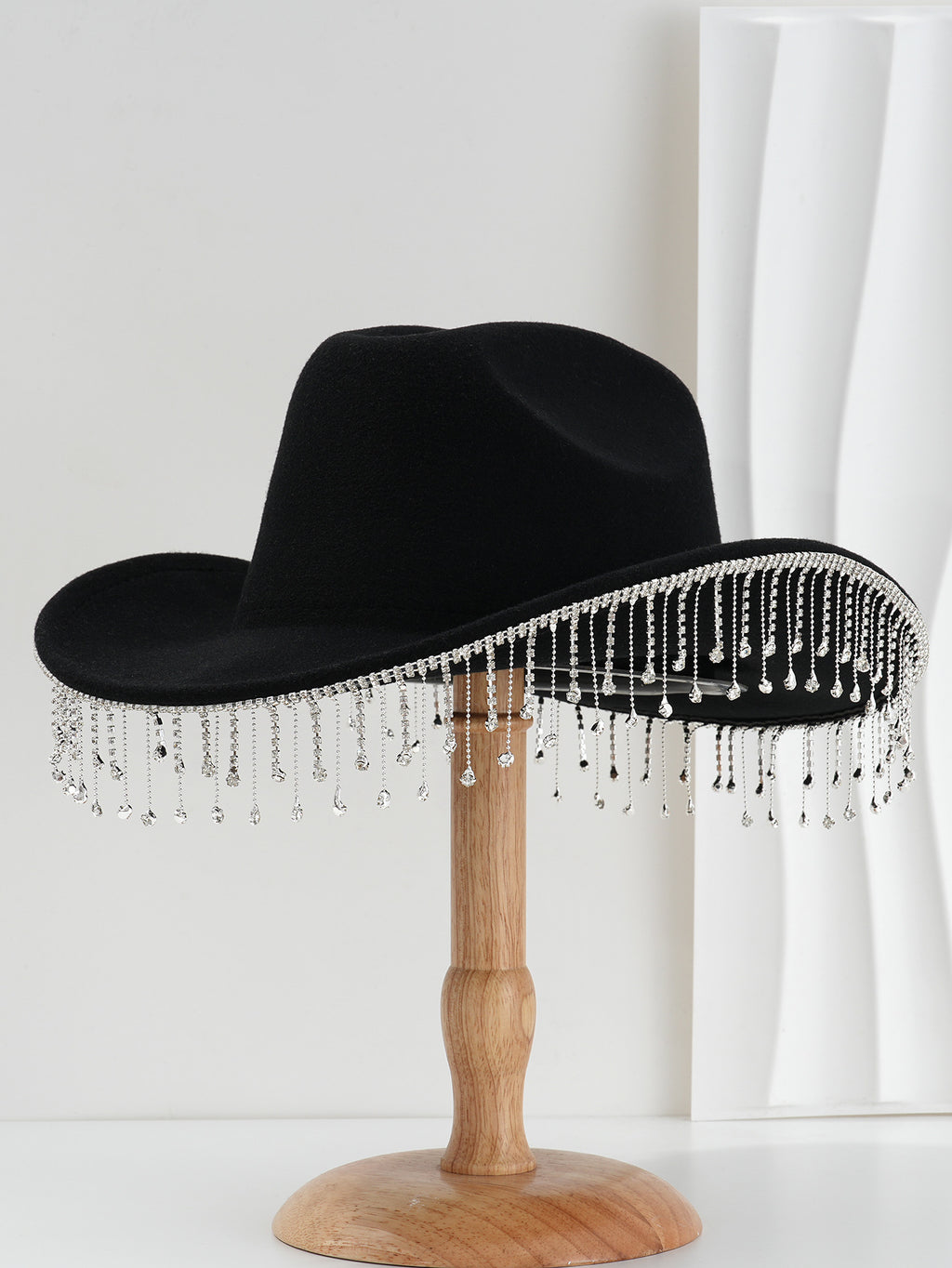 Fringe Wide Brim Cowboy Hat