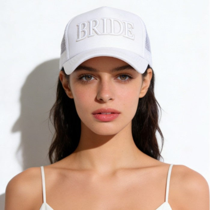 Embroidered Letter Mesh Cap